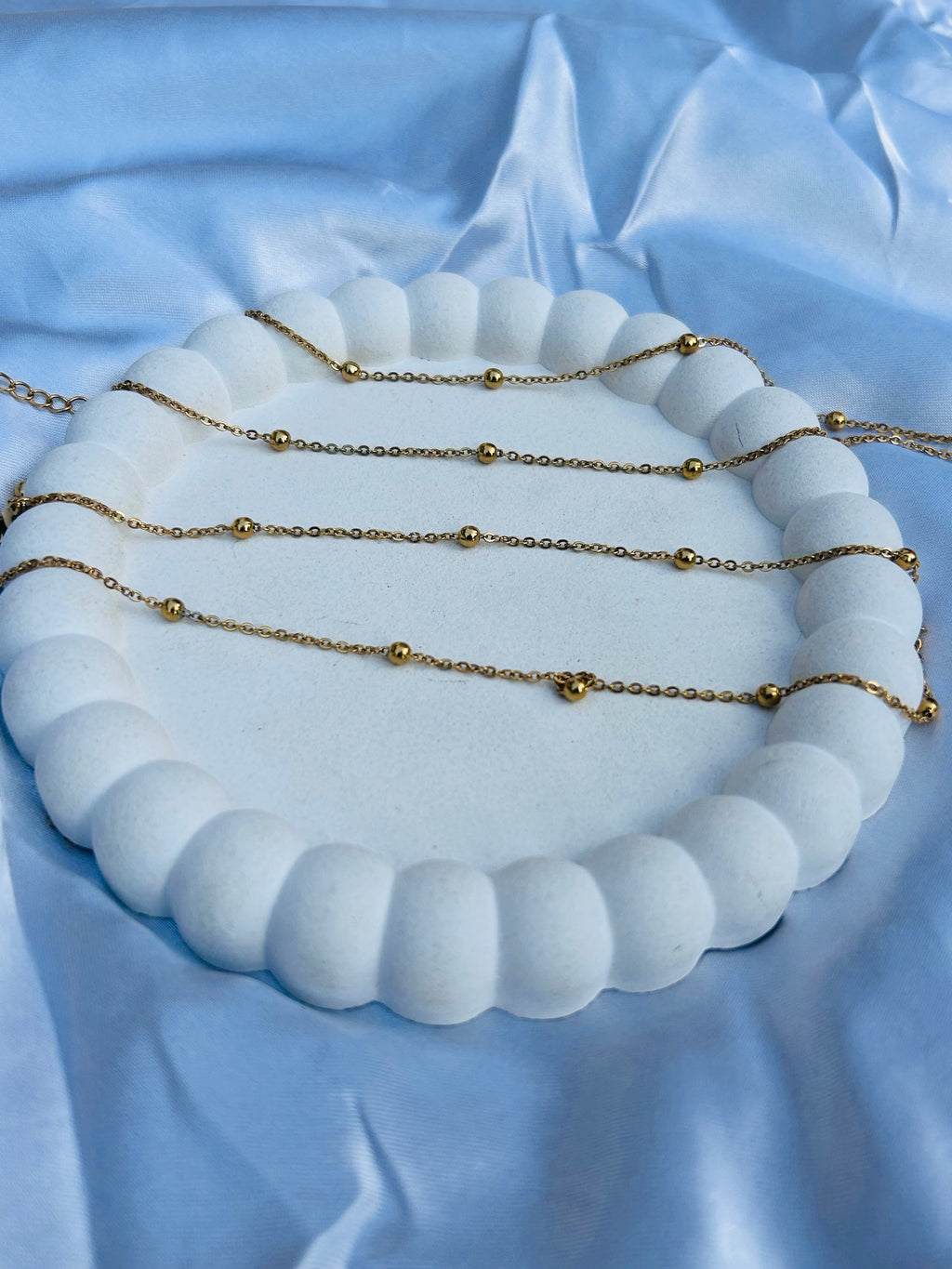 Tropical Gold Beaded Thin Waist Chain