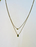 Water Drop Double Layered Necklace